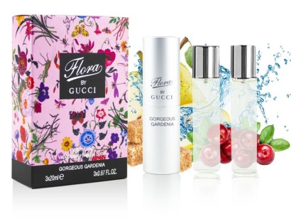 Gucci "Flora by Gucci Gorgeous Gardenia" (Цветочки) - Набор Мини 3x20 мл