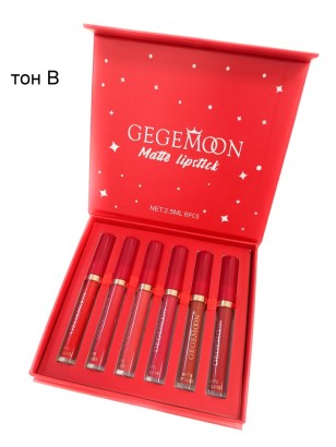 Набор жидких матовых помад для губ Gegemoon Matte Lipstick 6 шт