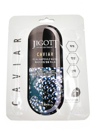 Тканевая маска для лица с икрой Jigott Caviar Real Ampoule Mask