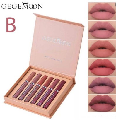 Набор жидких матовых помад Gegemoon Matte Liquid Lipstick 6 шт