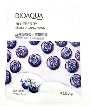 Тканевая маска с экстрактом черники BioAqua Blueberry Moisturizing Mask