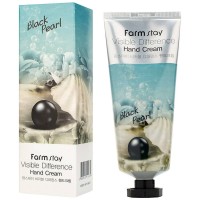 Крем для рук с пудрой черного жемчуга FarmStay Visible Difference Hand Cream Black Pearl 100 g