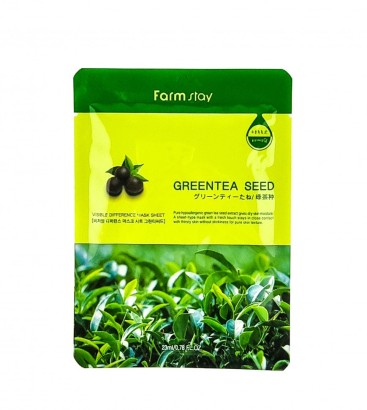 Тканевая маска с экстрактом зеленого чая FarmStay Greentea Seed (Оригинал)